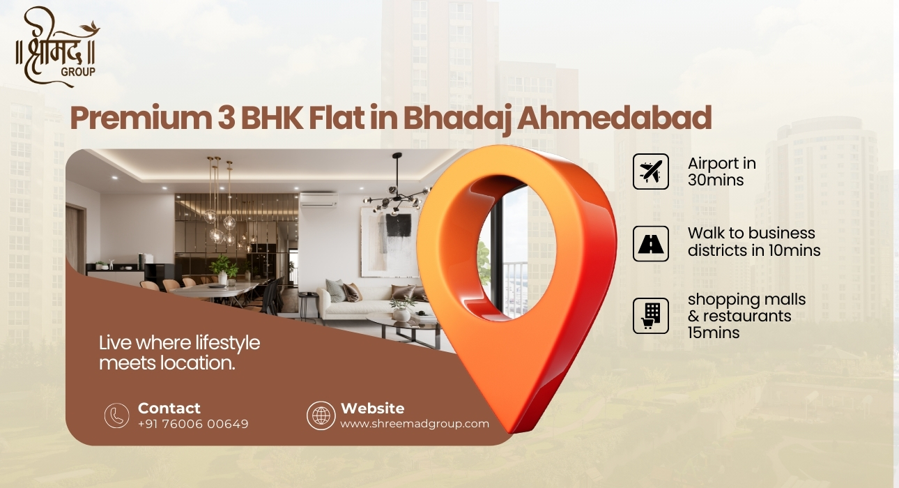 Premium 3 BHK Flat in Bhadaj Ahmedabad