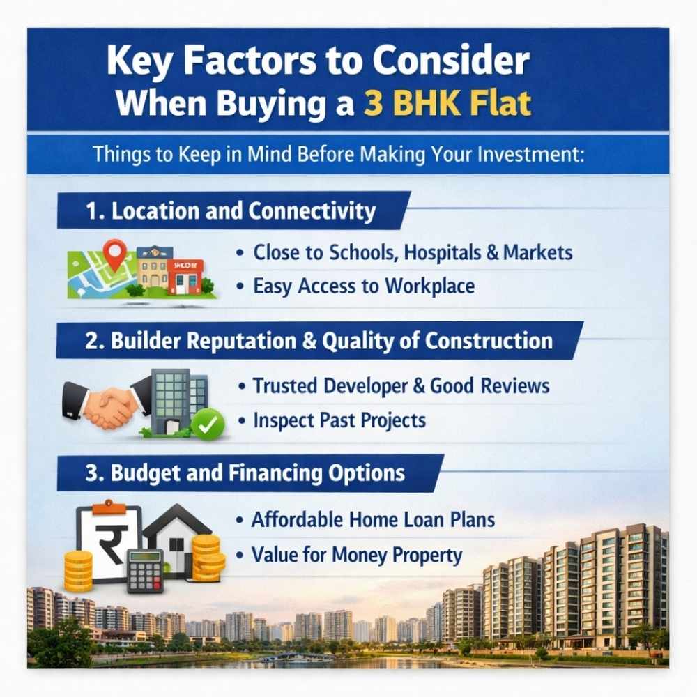 Key Factors to Consider When Buying a 3 BHK Flat - Shreemad Group