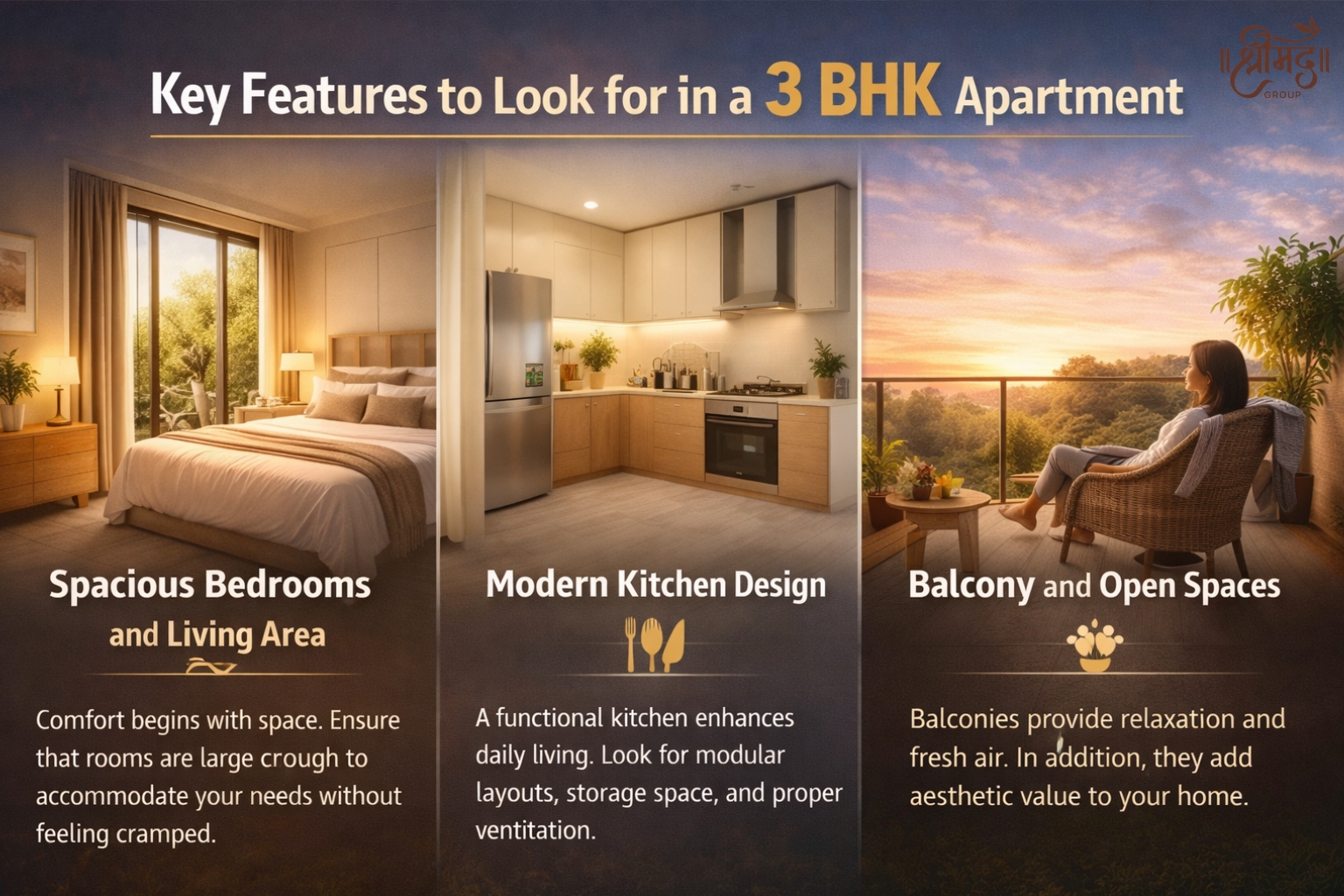 Key Features to Look for in a 3 BHK Apartment