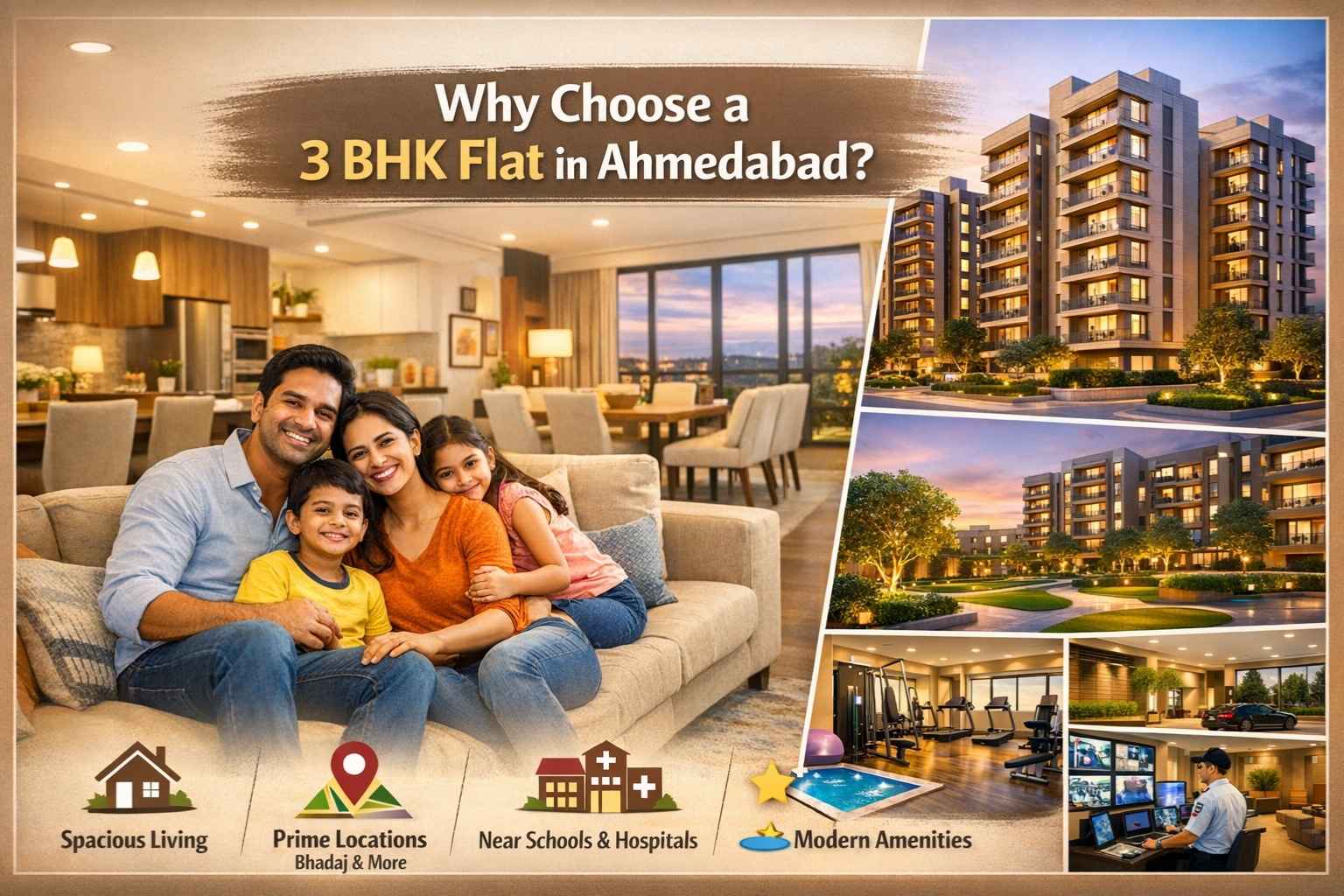 Why Choose a 3 BHK Flat in Ahmedabad - Shreemad Group