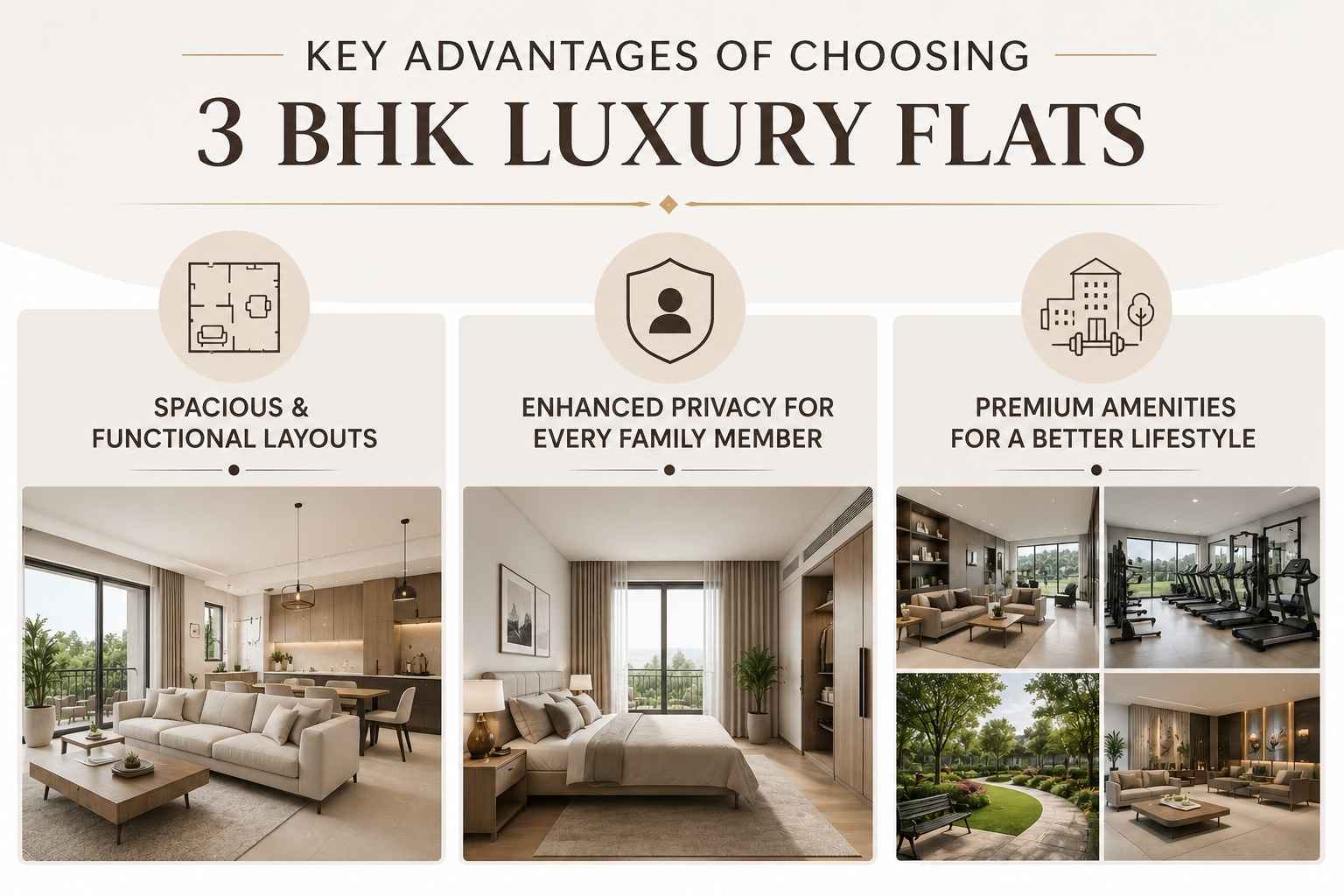 Key Advantages of Choosing 3 BHK Luxury Flats