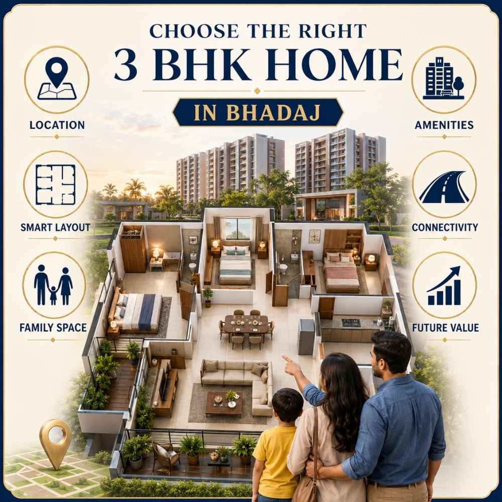 Choosing the Right 3 BHK Home in Bhadaj - Shreemad Group