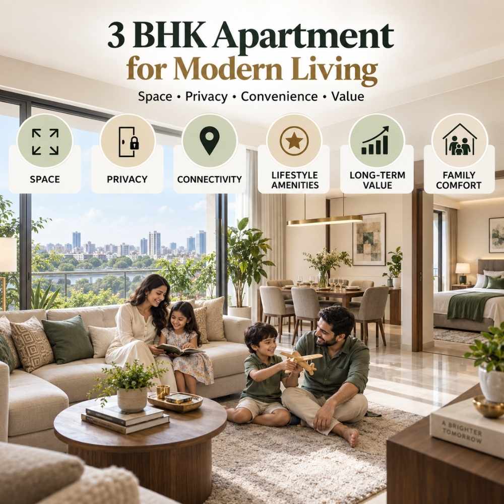 3 BHK Apartment for Modern Living - Shreemad Group